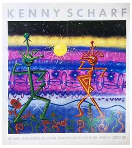 Kenny Scharf Vtg Offset Color Lithograph Poster 1984 Fun Gallery Tony Shafrazi - Picture 1 of 9