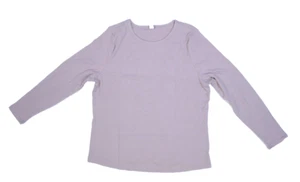 Old Navy Plush Long Sleeve Rib Knit Slim Fit T-Shirt Icelandic Mineral Womens 2X - Picture 1 of 12