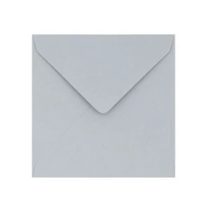 130 x 130 Sobre Cuadrado Pequeño Gris Pálido | Goma | Sobre Gris Con Solapa en V 120gsm - Imagen 1 de 3