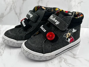 Disney Junior Mickey Mouse High Top Kids Shoes Toddler Size 6 Snap Closure - Picture 1 of 6