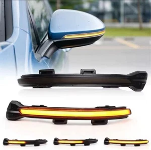 2x Dynamic LED Turn Signal Light Side Wing Mirror Indicator Blinker - Picture 1 of 7