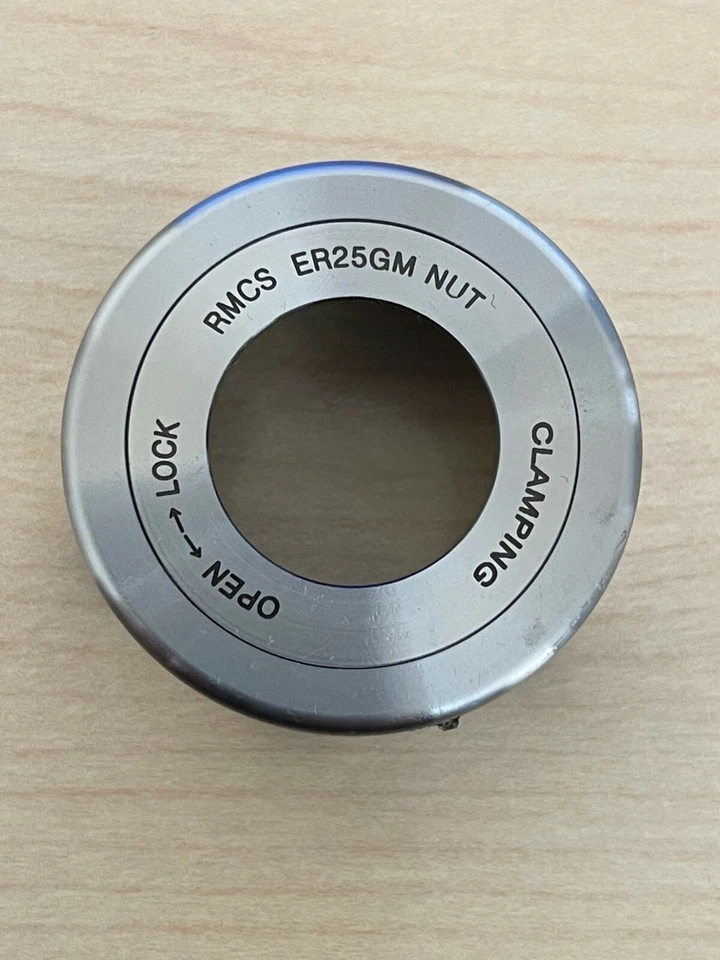 RMCS NEW - ER25 BEARING STYLE COLLET NUT - NO BRASS - ALL STEEL - NEW- $1.00 SHIPPING