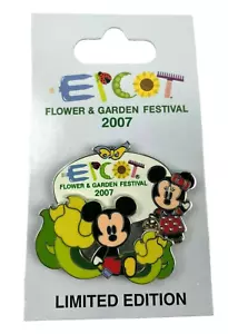 Flower & Garden Festival 2007 süße Figuren Mickey & Minnie Disney Pin - Bild 1 von 3