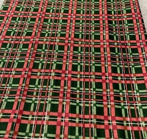 Vintage Concord Fabrics Plaid Cotton Fat Quarter 18x22 Red & Green Print Sewing - Picture 1 of 9