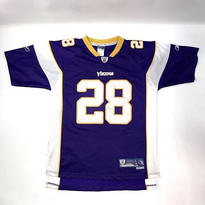 Camiseta deportiva Reebok on Field Adrian Peterson Minnesota #28 Vikings niños talla L 14/16 Foto 1 de 4