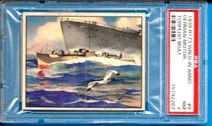 R173 World in Arms 1939 (barcos) #9 barco torpedero alemán PSA 7 - Imagen 1 de 2