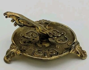 Collectable Small Vintage Brass Plated Leaping Jaguar Ashtray/Trinket Dish UK ⭐⭐ - Picture 1 of 4