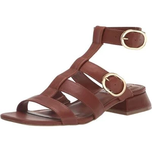 Steve Madden Damen-Sandalen mit Knöchelriemen Aylin Größe US 11M Cognac-Leder - Bild 1 von 6