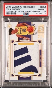 2022 National Treasures Colossal Rookie Patch Max Christie /25 PSA 8 RC - Picture 1 of 2