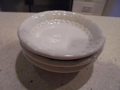 3 Signature Housewares white fleur-de-lis dipping bowls mint condition low shpng - Image 1 of 3
