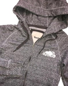 Sudadera con Capucha para Mujer Roots Canada XS Gris Brezo Cremallera Completa Exterior Logo Castor Clásico - Imagen 1 de 11