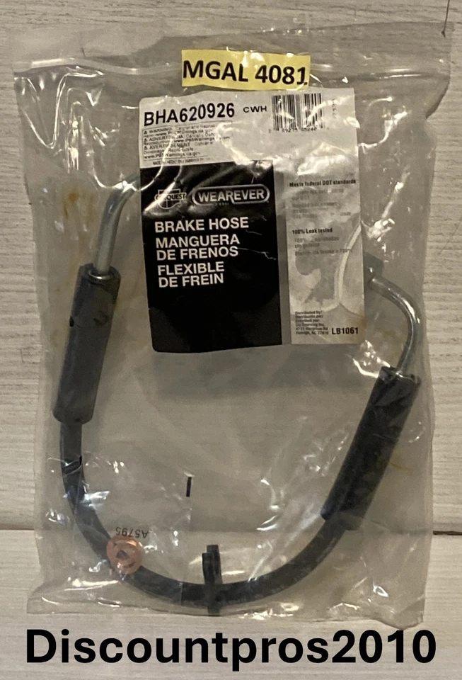 Manguera hidráulica freno delantero izquierdo Jeep Wrangler 2007-2010 Carquest BHA620926 Foto 1 de 1