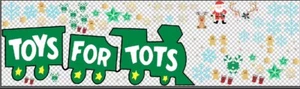 Toys For Tots Car Decal; Toys For Tots Large Car Decal Both Side Christmas Vinyl - Picture 1 of 1