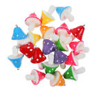 20pc Resin Mushroom Spacer Beads - Colorful Pendant Charms for DIY Jewelry