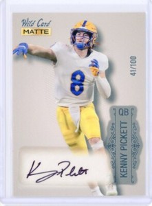 2022 Wild Card Matte Silver KENNY PICKETT AUTO Autograph RC Rookie Pitt 41/10