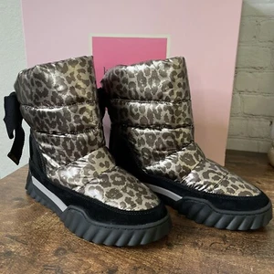 Kate Spade Frosty Boots Black / Gold - Size 6 - Picture 1 of 10