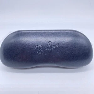 Ray Ban Black Leather Hard Covered Case For Glasses, Sunglasses, Reading Glasses - Imagen 1 de 4