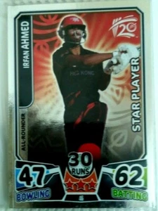 INDIA ICC WORLD CUP TWENTY 20 TOPPS CRICKET ATTAX  2014 IRFAN AHMED  SILVER - Bild 1 von 2