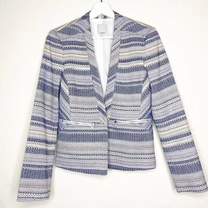 Halogen Knit Red White and Blue Zipper Pocket Blazer S - Picture 1 of 7