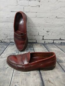 Vintage Men's Penny Loafers Made In USA Size 10 Brown Leather