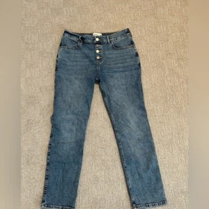 Abercrombie kids high rise straight jeans, 17/18 long - Picture 1 of 4