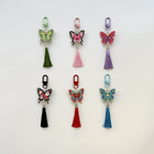 Butterfly Butterfly Fringe Key Chain Colorful Acrylic Key Ring  Students