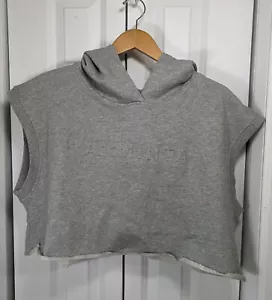 Arminta NWT Women's Size XL Cropped Hoodie Sweatshirt Gray - Picture 1 of 4