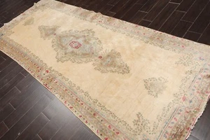 300 KPSI Vintage Karmaan Hand Knotted Wool Oriental Area Rug Beige 4'5" x 10'10" - Picture 1 of 5