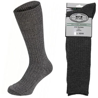 BW Boot Socks Grey - Work Socks with Wedge Heel, Durable & Comfortable - Image 1 of 3