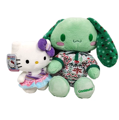 Pelúcia verde Cinnamoroll Hello Kitty & Build A Bear Sanrio Natal férias - Imagem 1 de 4