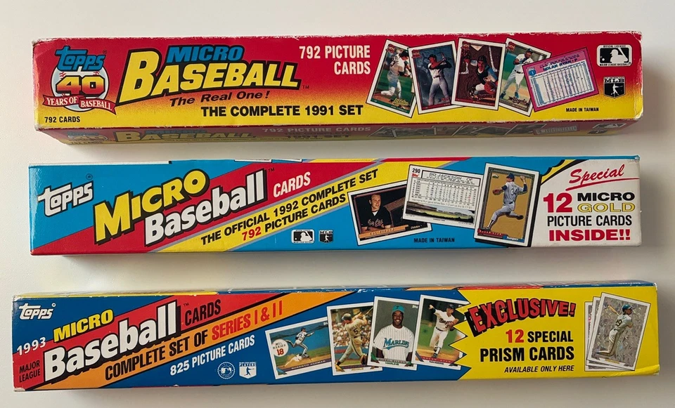 1991 1992 1993 Topps Micro juegos completos - C Jones, M Ramírez, D Jeter RCs Foto 1 de 1
