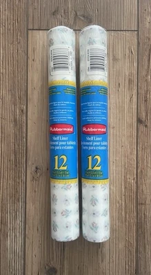2 forros de estante florales Rubbermaid 1989 de 10 pies cuadrados cada uno Foto 1 de 3