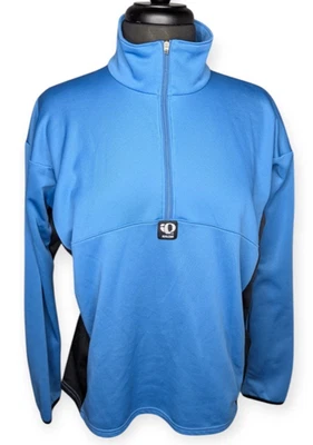 Pearl Izumi Blue & Black Cycling  Long Sleeve 1/2 Zip Jersey Top Size Large 4792 - Image 1 of 4