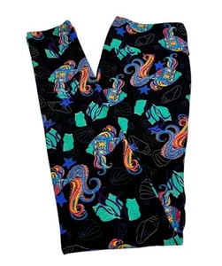 LuLaRoe Leggings OS One Size Tropical GOLDFISH Beta Fish Bright Colorful Rainbow - Picture 1 of 6