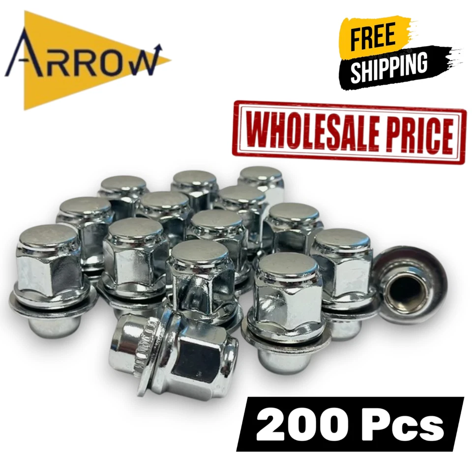 200 tuercas cromadas de fábrica OEM para Toyota Lexus 12x1,5 se adaptan a rueda de asiento Mag/Plana Foto 1 de 4