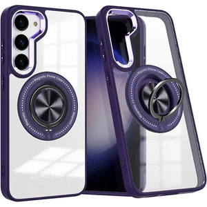 Tough Shield Crystal Case with MagSafe Magnetic Ring Holder for Samsung Galaxy - Picture 1 of 5