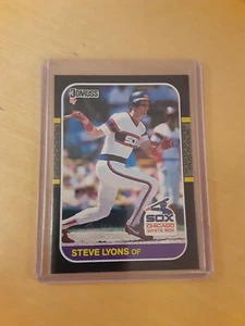 Tarjeta de béisbol 1987 Donruss #409 Steve Lyons Chicago White Sox, jardinero, (como nueva) - Imagen 1 de 2