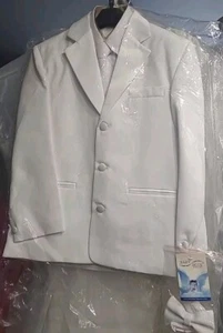 Kids Party Wear Suit Set For Boys White Shirt , 5 Pieces  Set. Sz 8 White.  - Picture 1 of 1