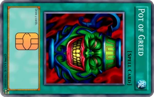 Pot of Greed Credit card skin decal sticker small chip holographic - Picture 1 of 2