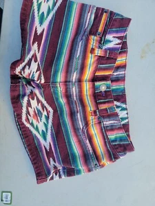 Rare Ralph Lauren Shorts Girls 12 Navajo Aztec Low Rise Shorti Cotton - Picture 1 of 6