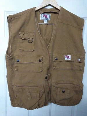 RUGGED RUN CANVAS VEST JACKET MULTI POCKET, FISHING / OUTDOOR~L - Image 1 of 4