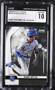 2020 Bowman Sterling BPR-29 Prospect Bobby Witt Jr. CGC Gem Mint 10 - Picture 1 of 2
