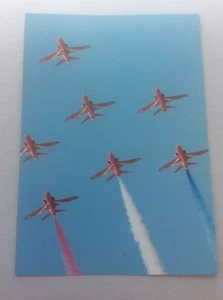 Red Arrows RAF Postcard Royal Airforce Air Display Formation Team Aerobatics - Picture 1 of 3