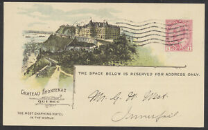 1909 CPR 38B View Card EdwardVII Chateau Frontenac Die 2 Calgary Freight Claims