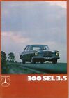 Mercedes Benz 300 SEL 3.5 1969-72 Original UK Market Sales Brochure No. WZ1318