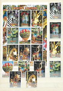 SOMALIA 1999 : ALBUM PAGE WITH COMPLET SET+ SHEET MNH STAMPS- AMERICAN CAROUSELS