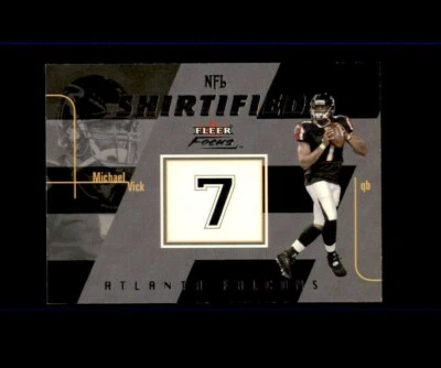 MICHAEL VICK FALCONS FOOTBALL FLEER FOCUS #2 OF15 NS 2003 SHIRTIFIED 661/750 - Image 1 of 2