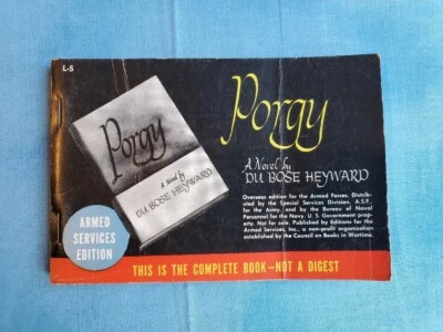 Armed Services Edition  #L-5 Porgy Du Bose Heyward VGC Foto 1 de 3