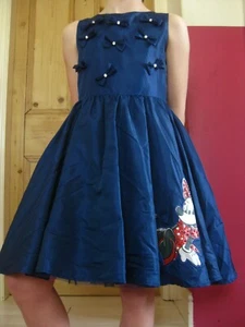 VINTAGE GIRLS MINNIE MOUSE DRESS 9 10 years true girls 50s DISNEY STORE party - Picture 1 of 11