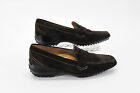 Tods Women Shoe Size 8M Eur 38.5 Brown Suede Slip On Penny Loafer Pre Owned Vq